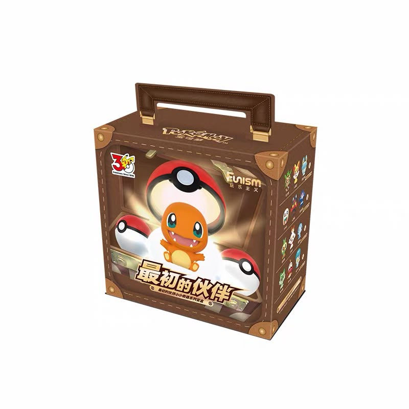 Funism Pokemon Palmsize Wonders 30th Anniversary First Partner blind box Charmander starter figure suitcase packaging