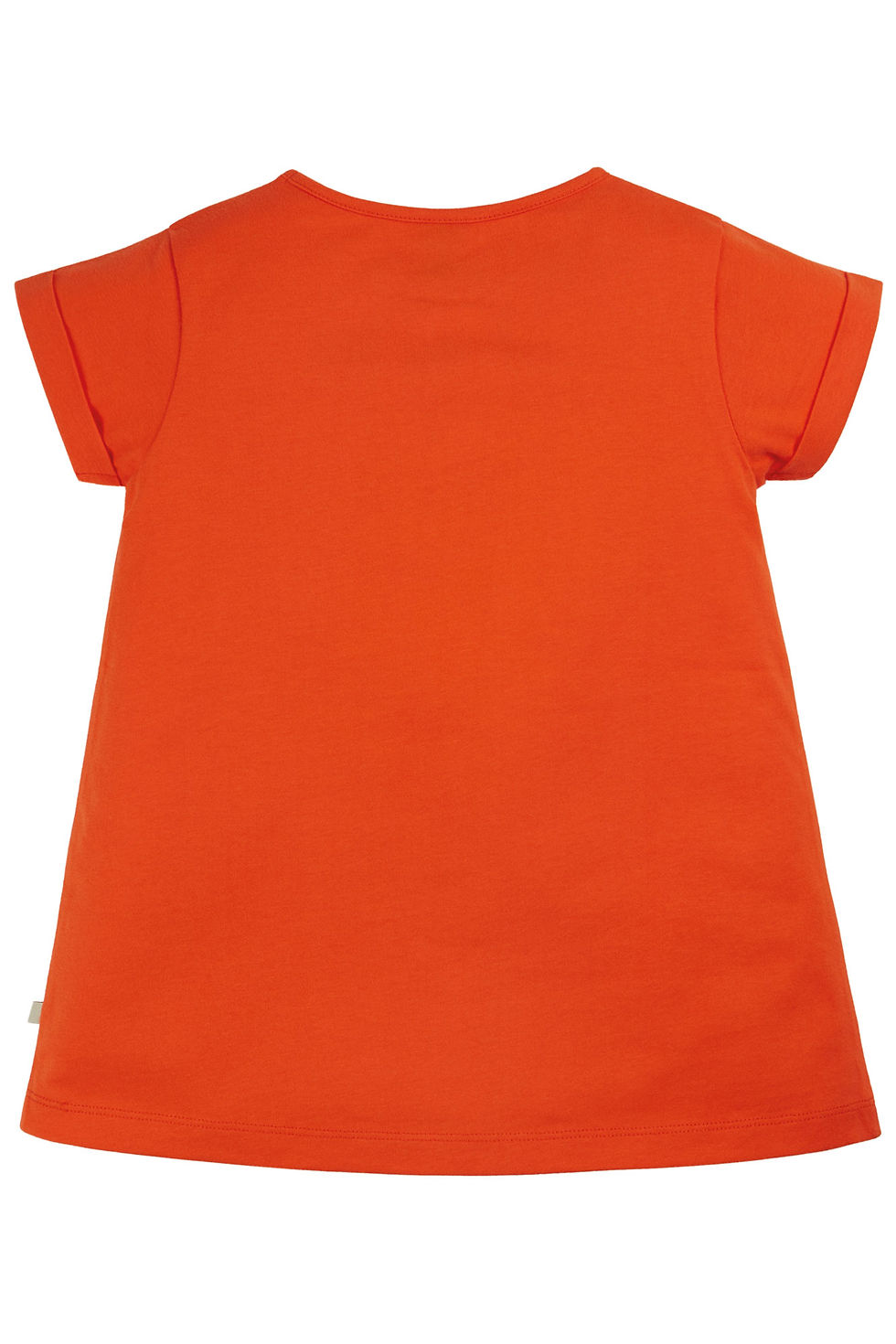 Thumbnail: Frugi Lizzie Applique Top Tiger Orange/Rainbow