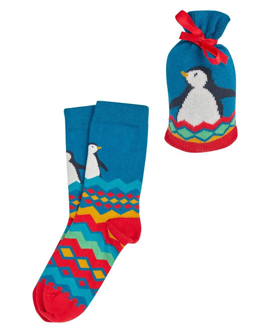 Frugi Super Socks in a Bag Penguin