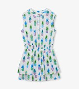 Hatley Painted Pineapples Smocked Waist Dress