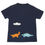Thumbnail: Frugi James Applique T-shirt Indigo/Dinos
