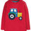 Thumbnail: Frugi Adventure Applique Top True Red/Tractor