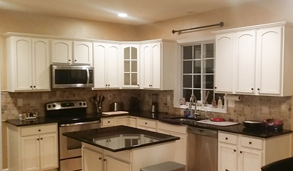 After the kitchen have been spray painted