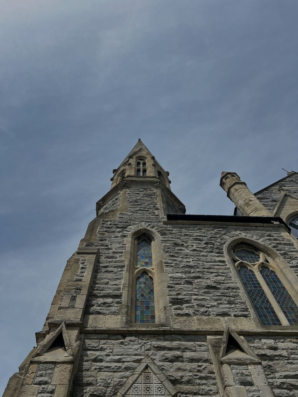 Image of church from ground looking up