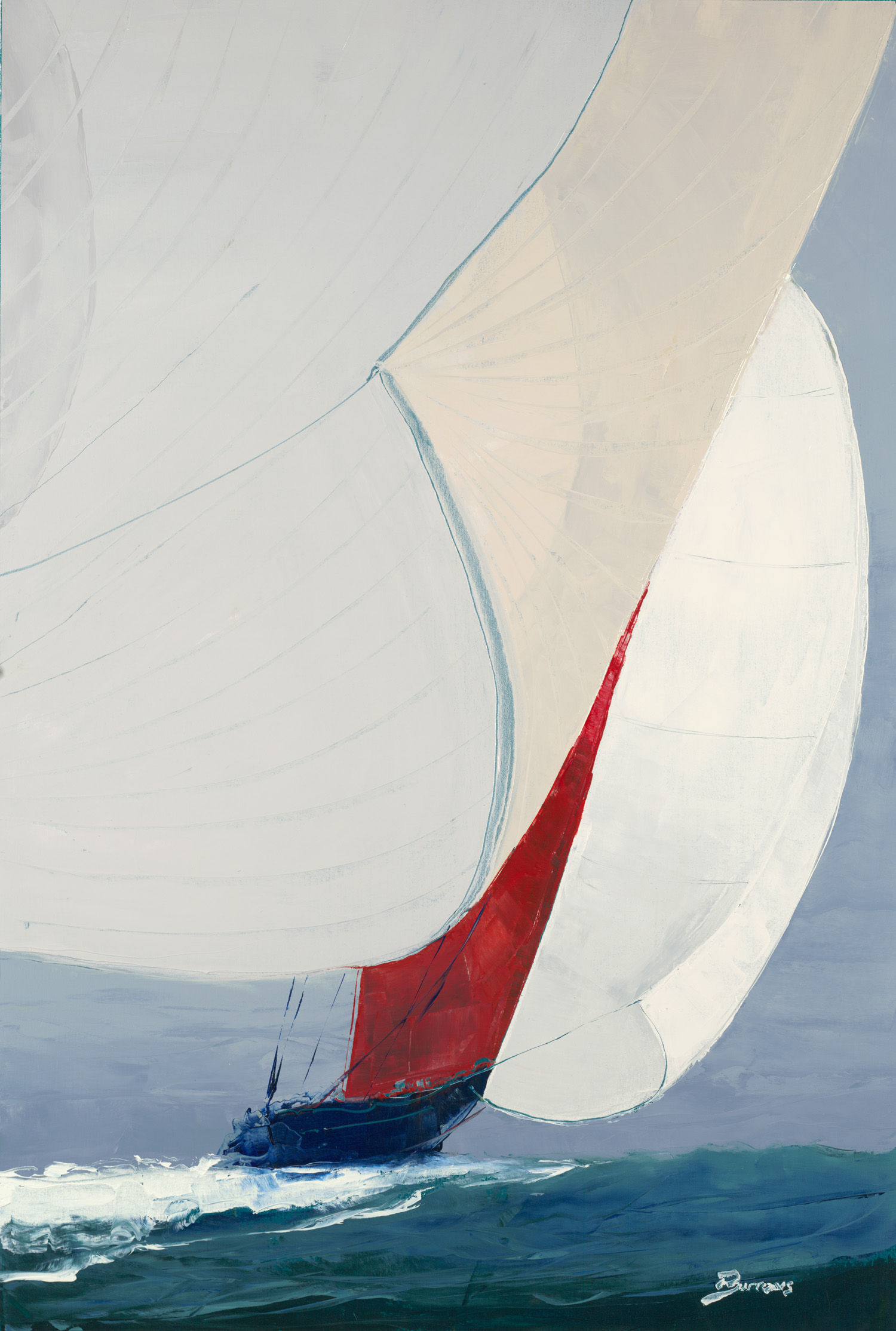 Chutes Up by John Burrow 40x30cm