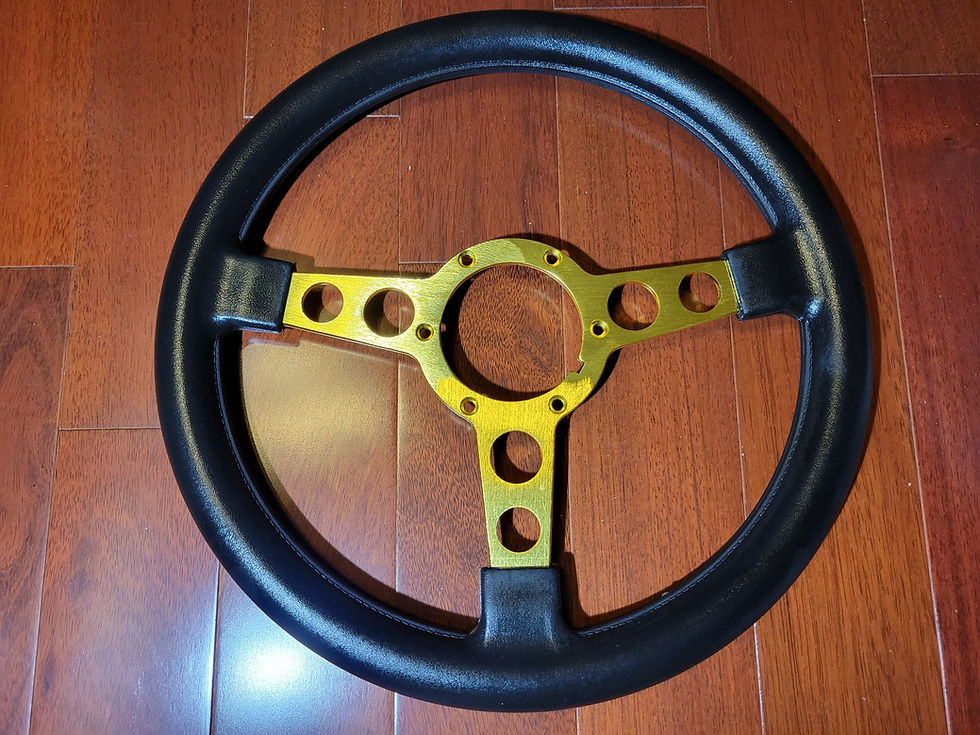 Thumbnail: 1970-1981 Trans Am Or Formula 14 inch THICK Style Steering Wheel Gold Spoke