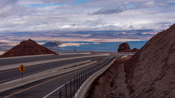 Lake Mead on way to Boulder City, Nevada. 