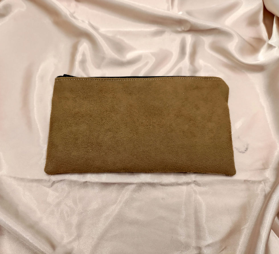 Miniature : Trousse de toilette, maquillage en simili cuir. artisanale.