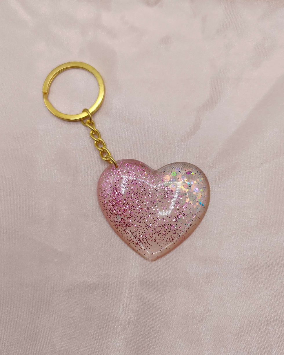 Miniature : Porte clés cœur paillettes