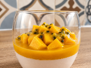 Panna Cotta VEGAN, Coco mangue passion, allégée en sucre !