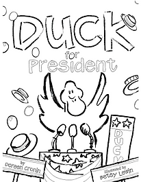 Duck for President Book Cover Coloring Page.png