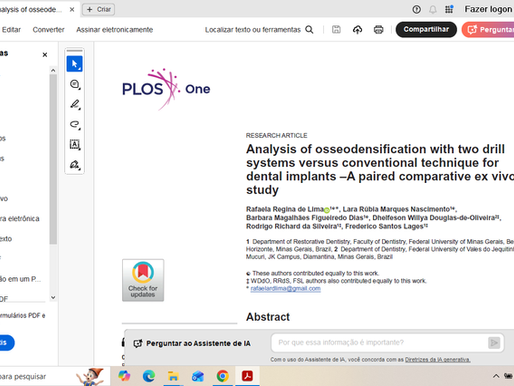 Novo artigo publicado na Plos One