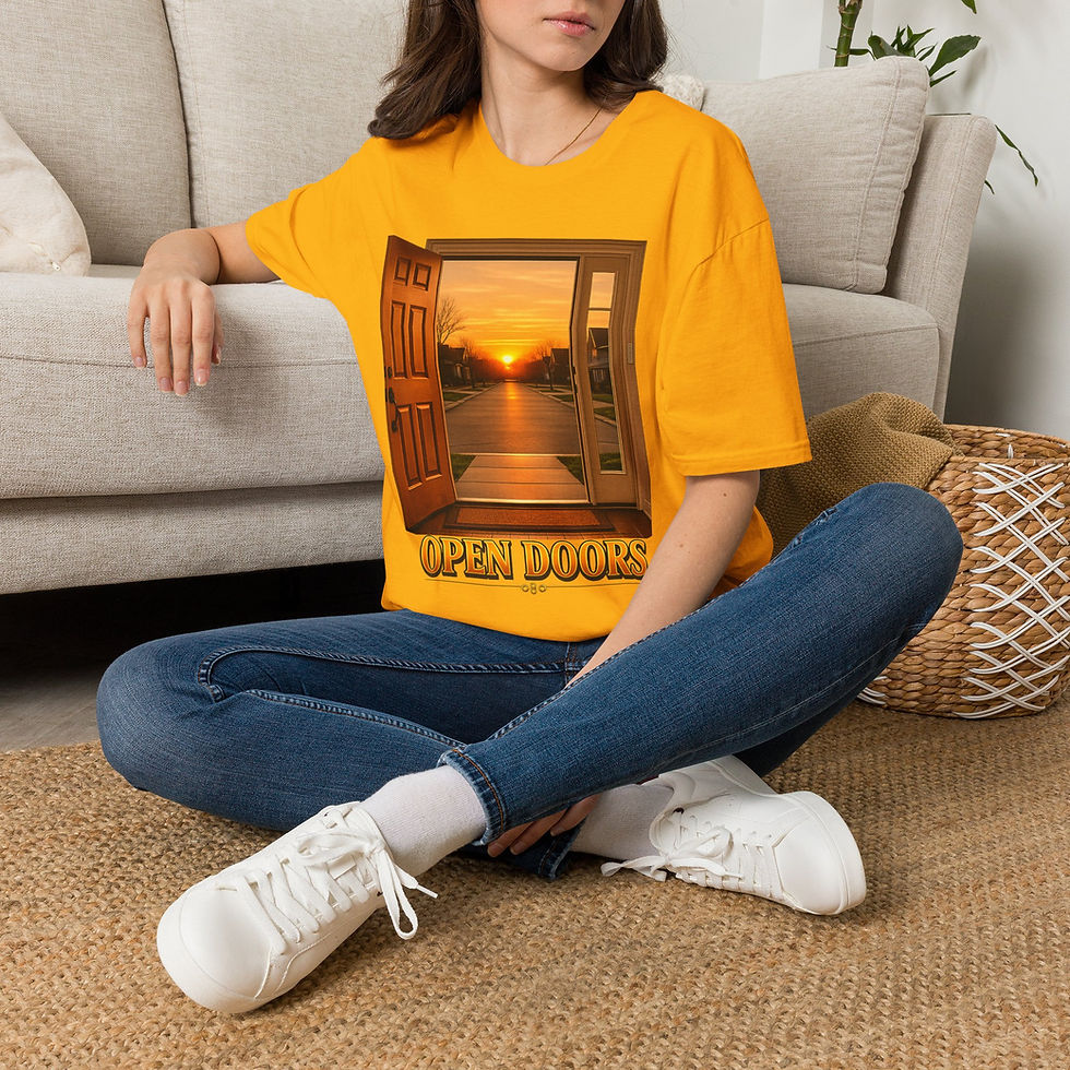 Thumbnail: T-Shirt — Sunrise Through Open Door Graphic Tee