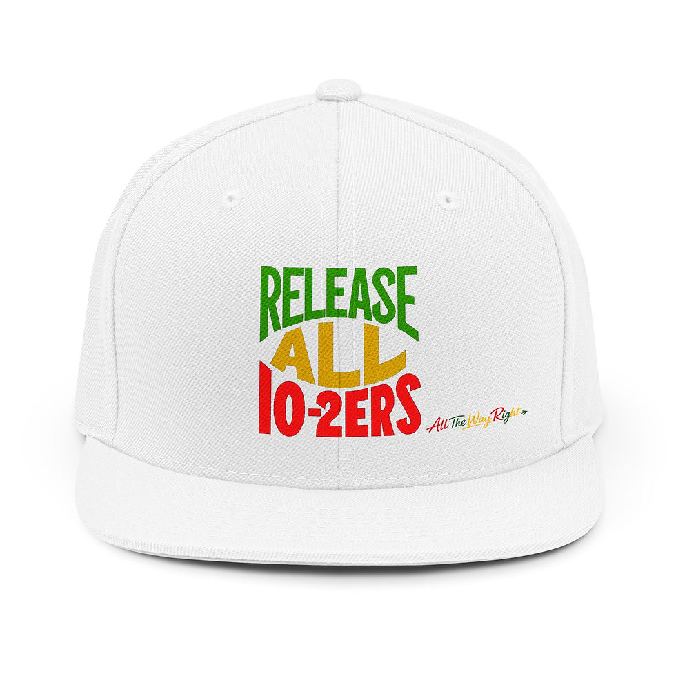 Thumbnail: Snapback Hat — "Release All 10-2ers" Rasta Color Statement Cap