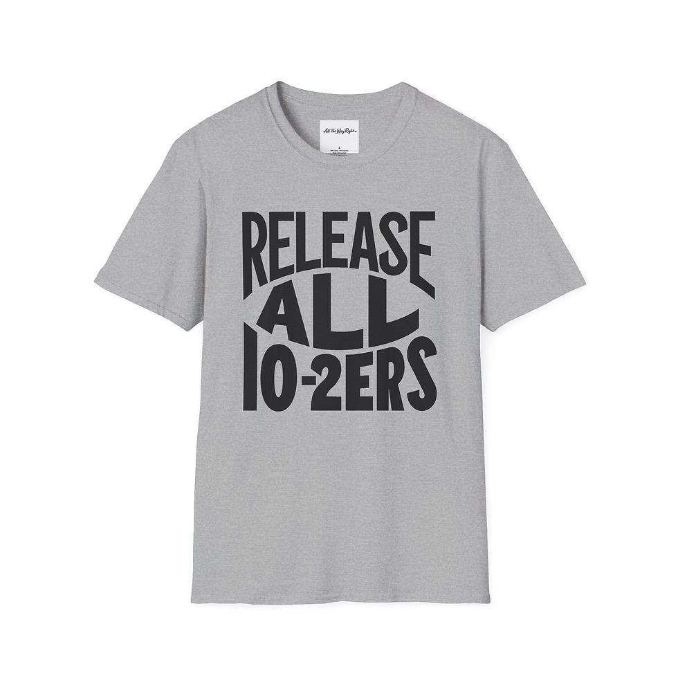 Thumbnail: Release All 10-2ers T‑Shirt — Bold Retro Protest Graphic Tee