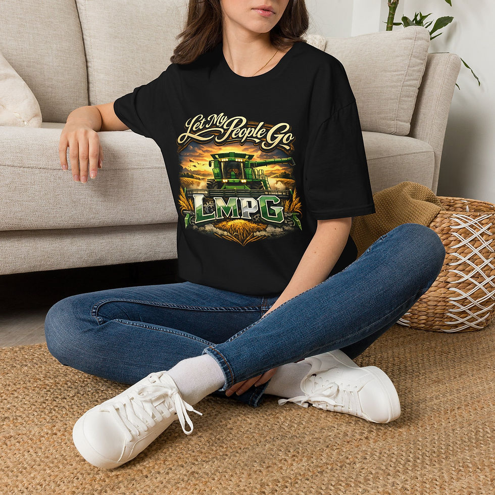 Thumbnail: Let My People Go Tractor T-Shirt — Farm Pride John Deere Graphic Tee