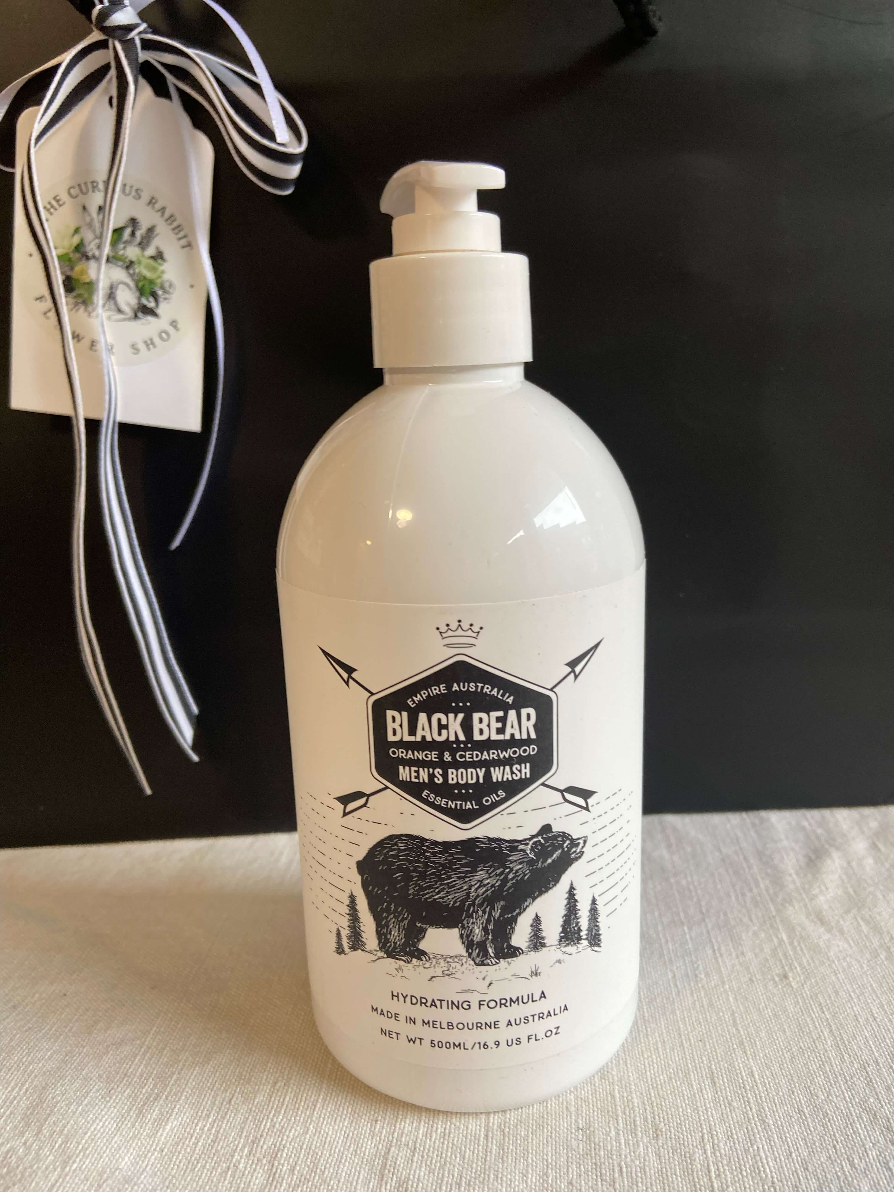 Men’s orange and cedarwood body wash gift, perfect gift for the man in your life from local Balmain florist.