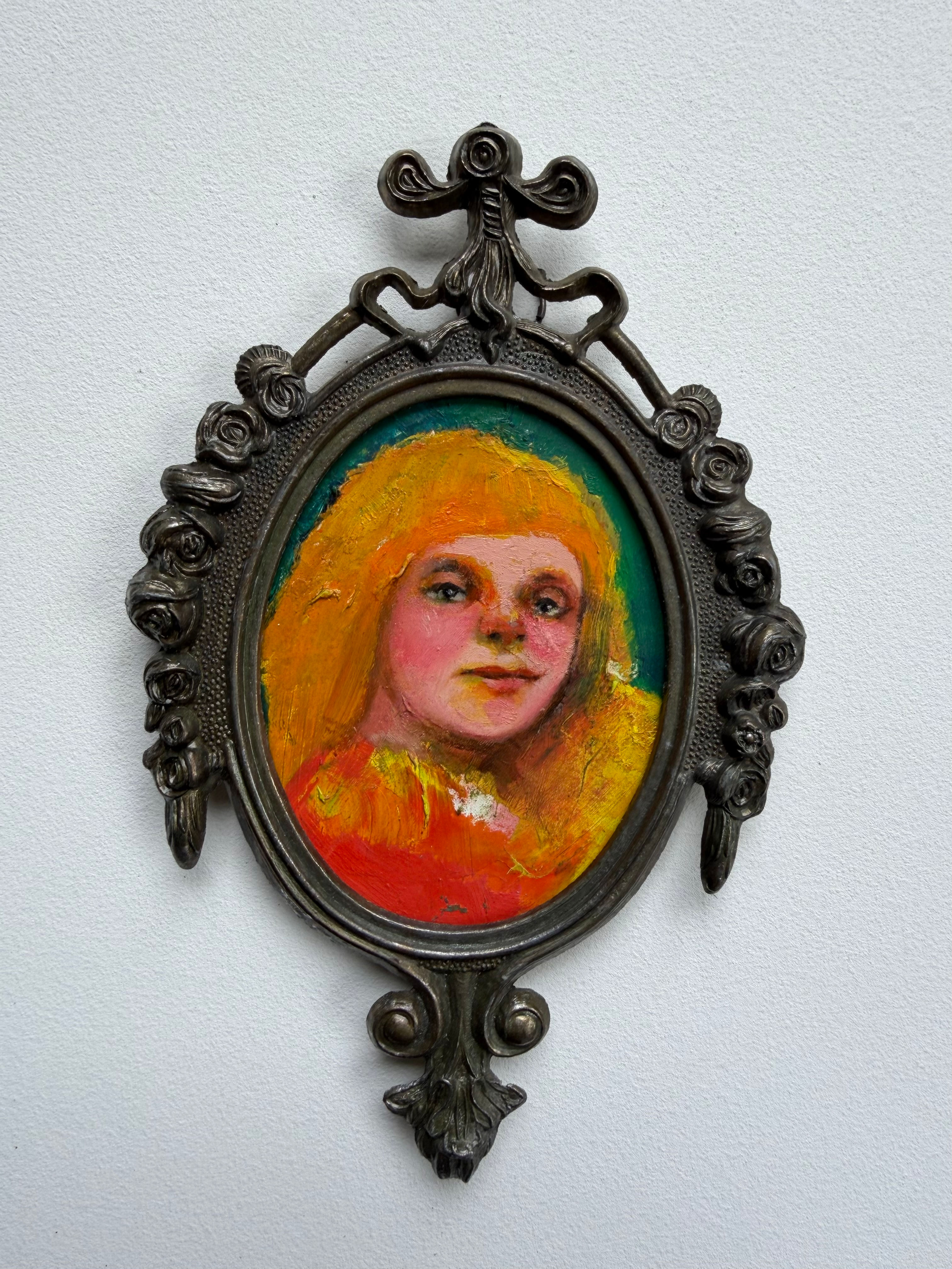 "After the Wink" framed original oil painting by Shannon Richardson