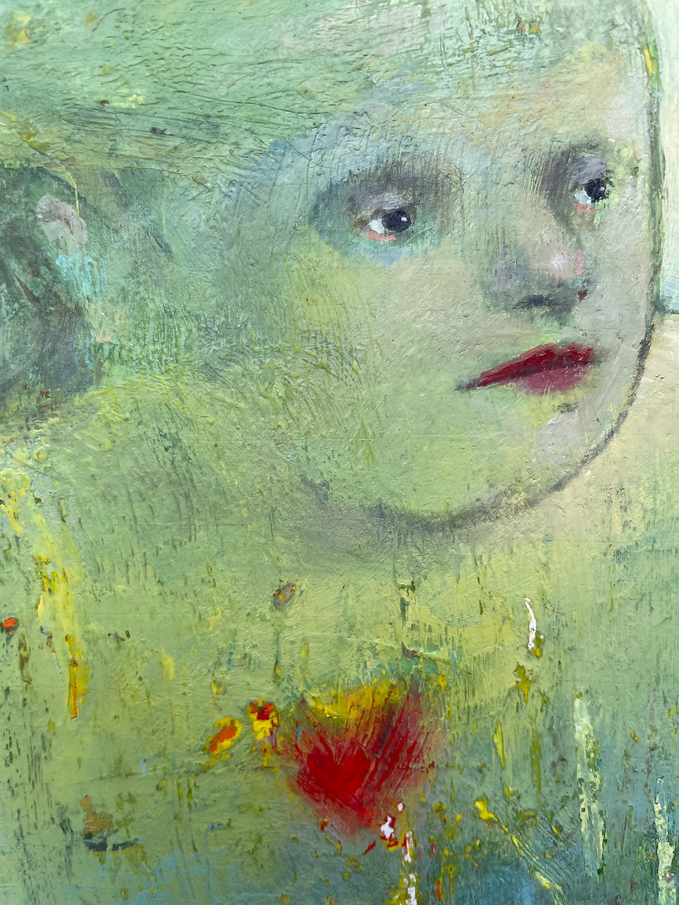 Thumbnail: "The Making of Pearl" Original oil painting 18x18" by Shannon Richardson