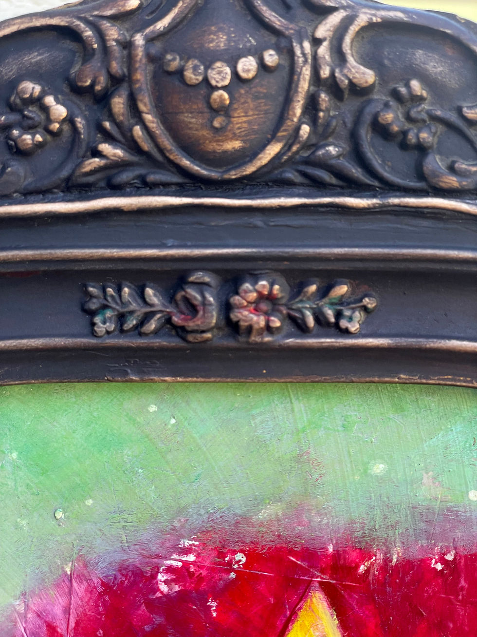 Thumbnail: "You are the Jewel in My Crown" Framed original oil painting 13x22"