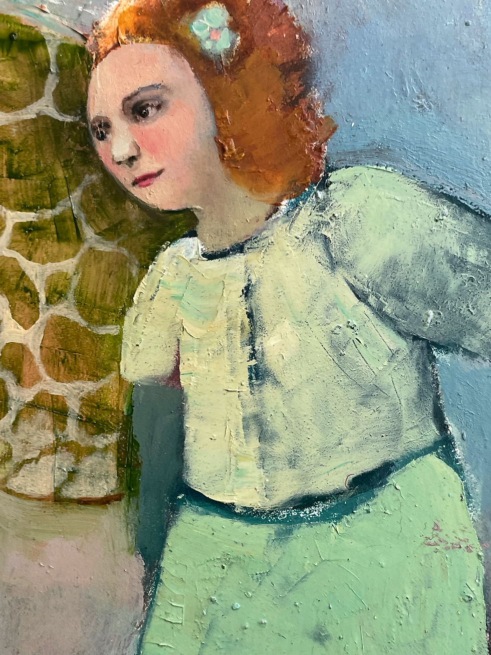 Thumbnail: "The Tallest Tale" Framed original oil painting 11x14"