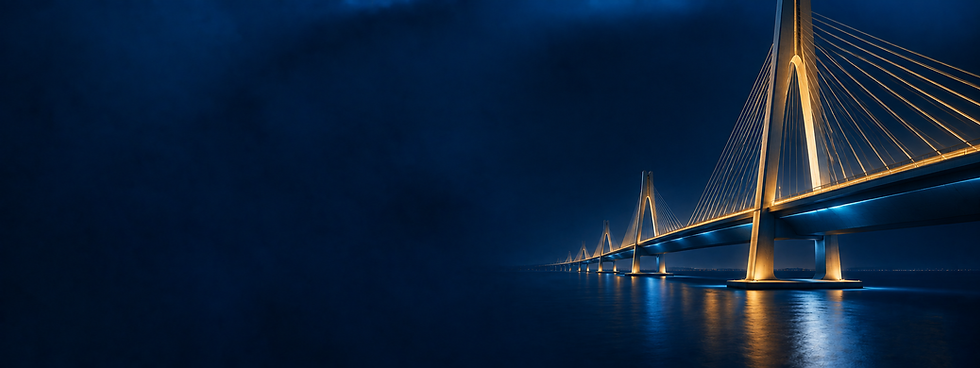 Cinematic Golden Cable-Stayed Bridge at Blue Hour.png