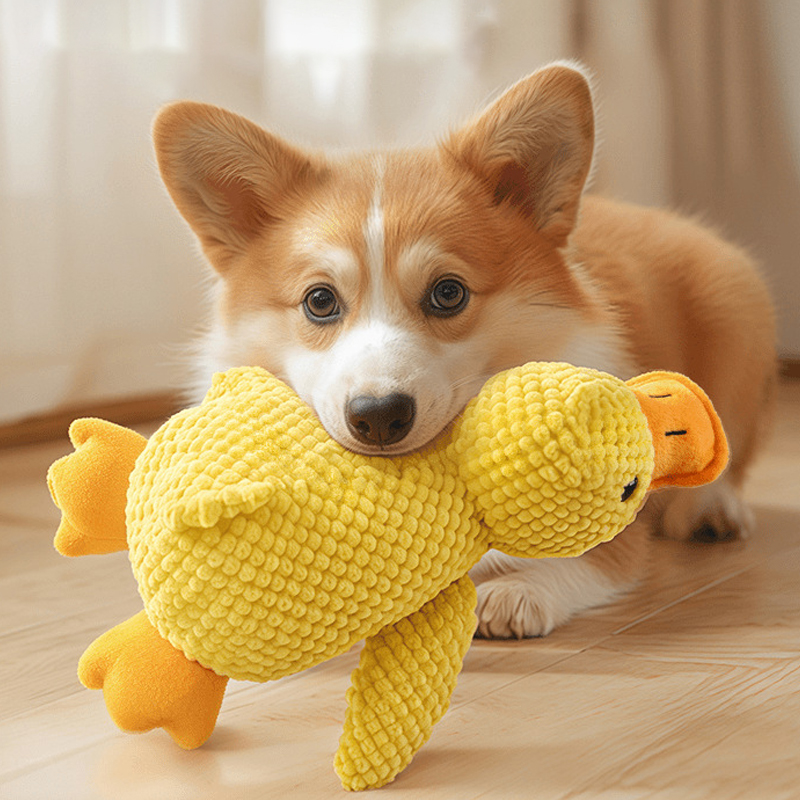Interactive Plush Duck Dog Toy