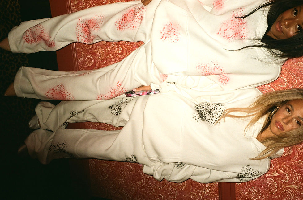 "cheetah spots " airbrush sweatpants