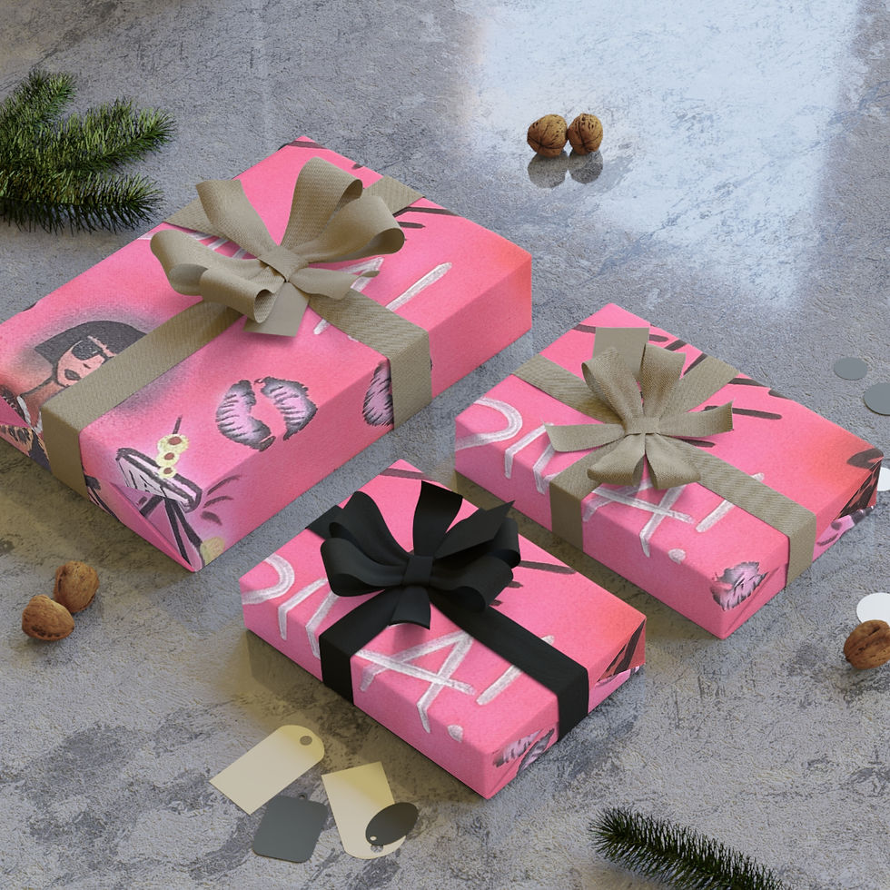 Thumbnail: "party diva" airbrush wrapping paper
