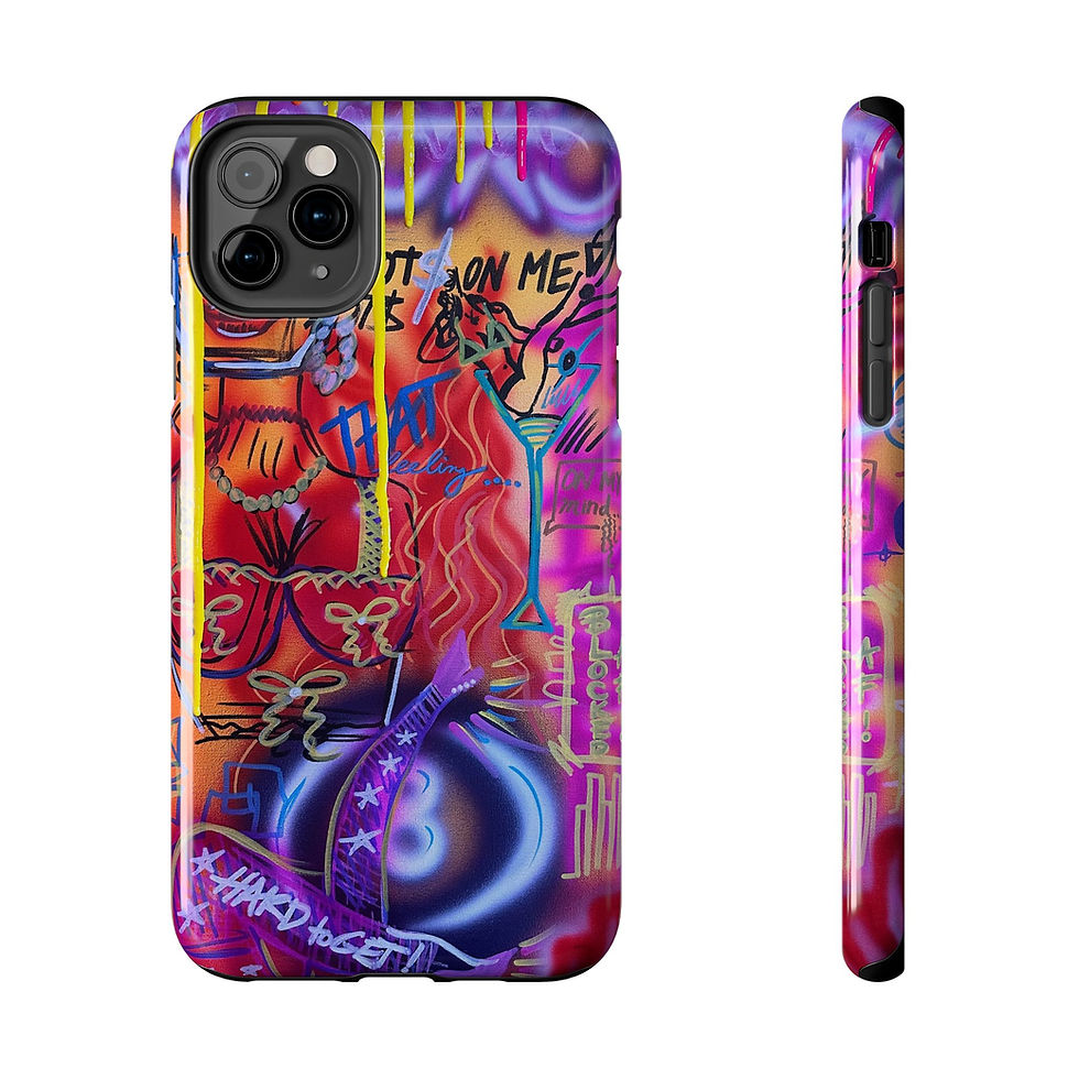 Thumbnail: "shots on me" airbrush iPhone case