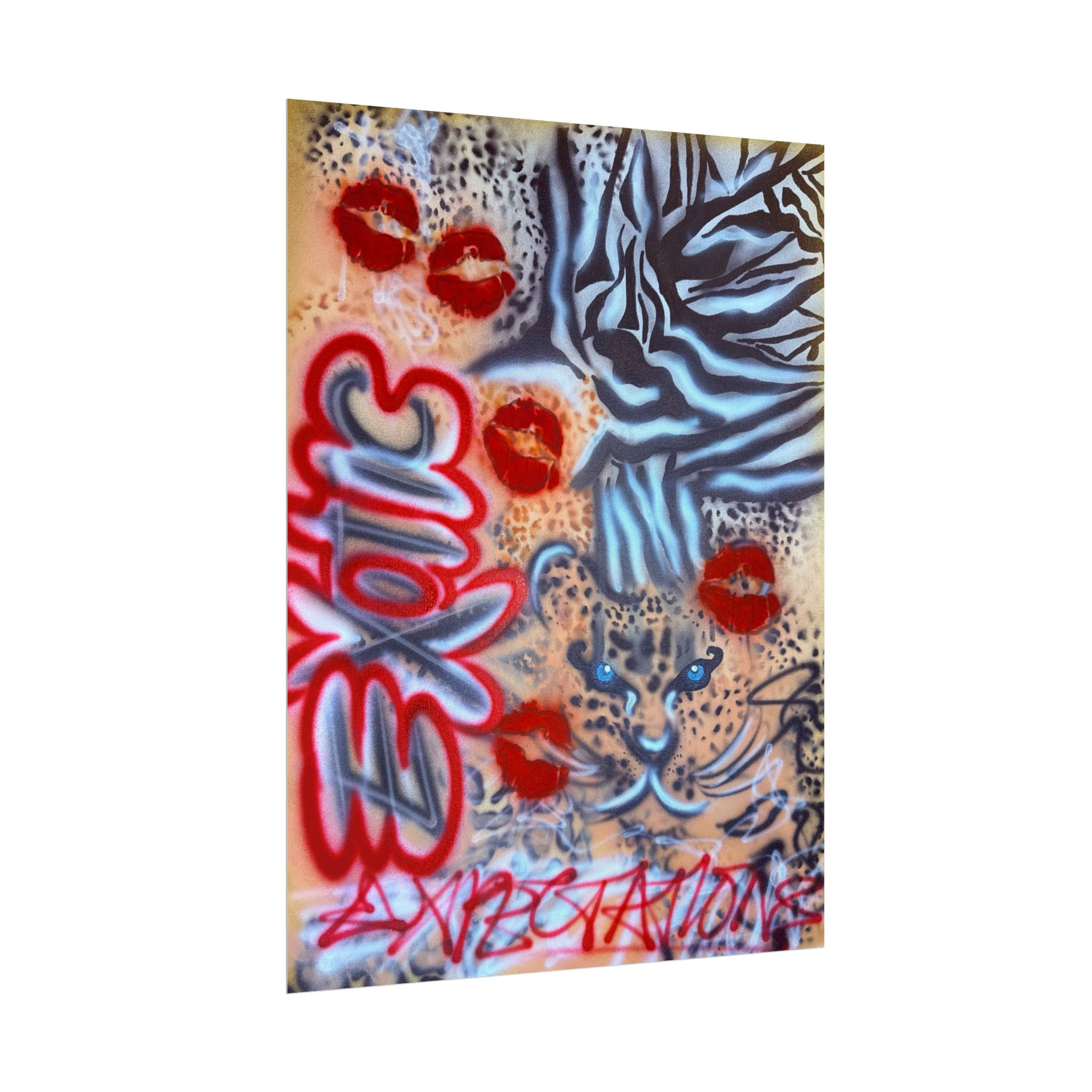 "exotic expectations" airbrush rolled print