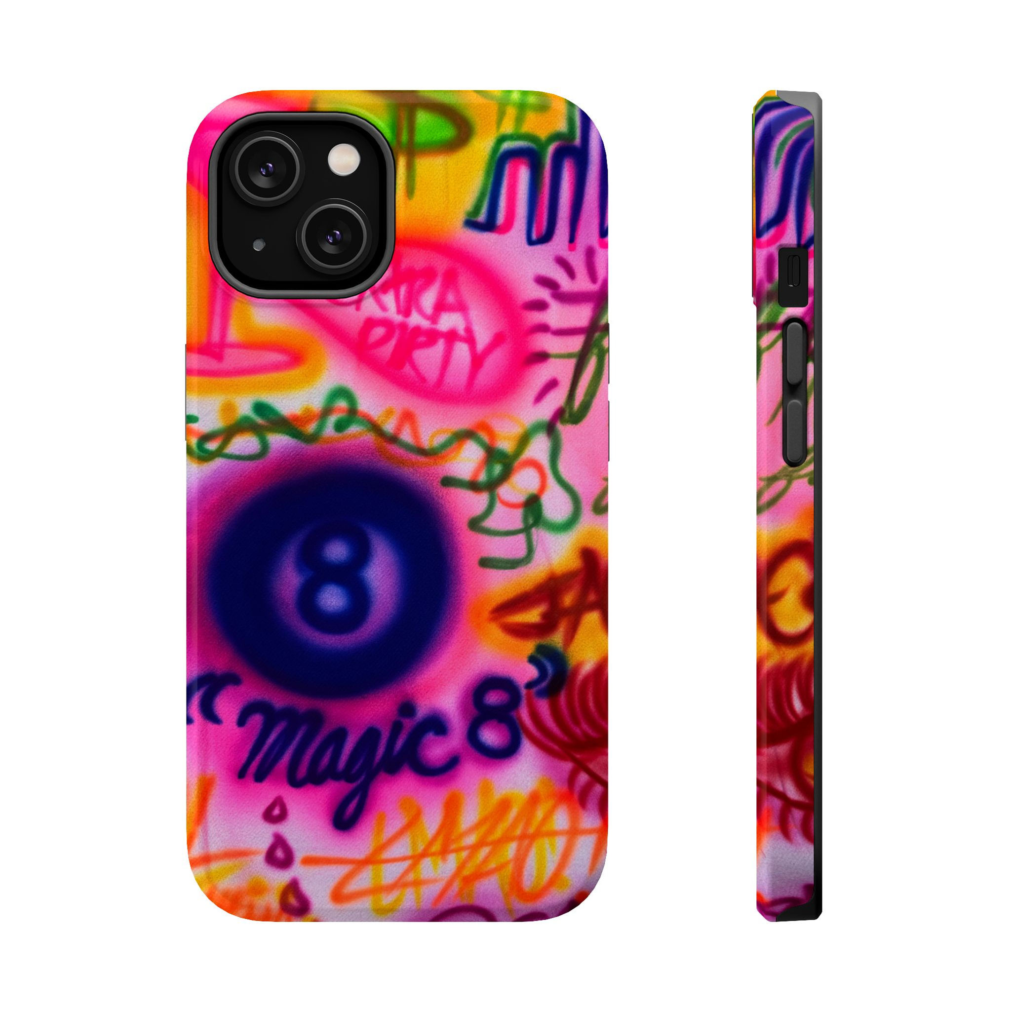 MagSafe "colorful chaos" airbrush iPhone case 