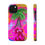 Thumbnail: MagSafe "neon pink palms" airbrush iPhone case