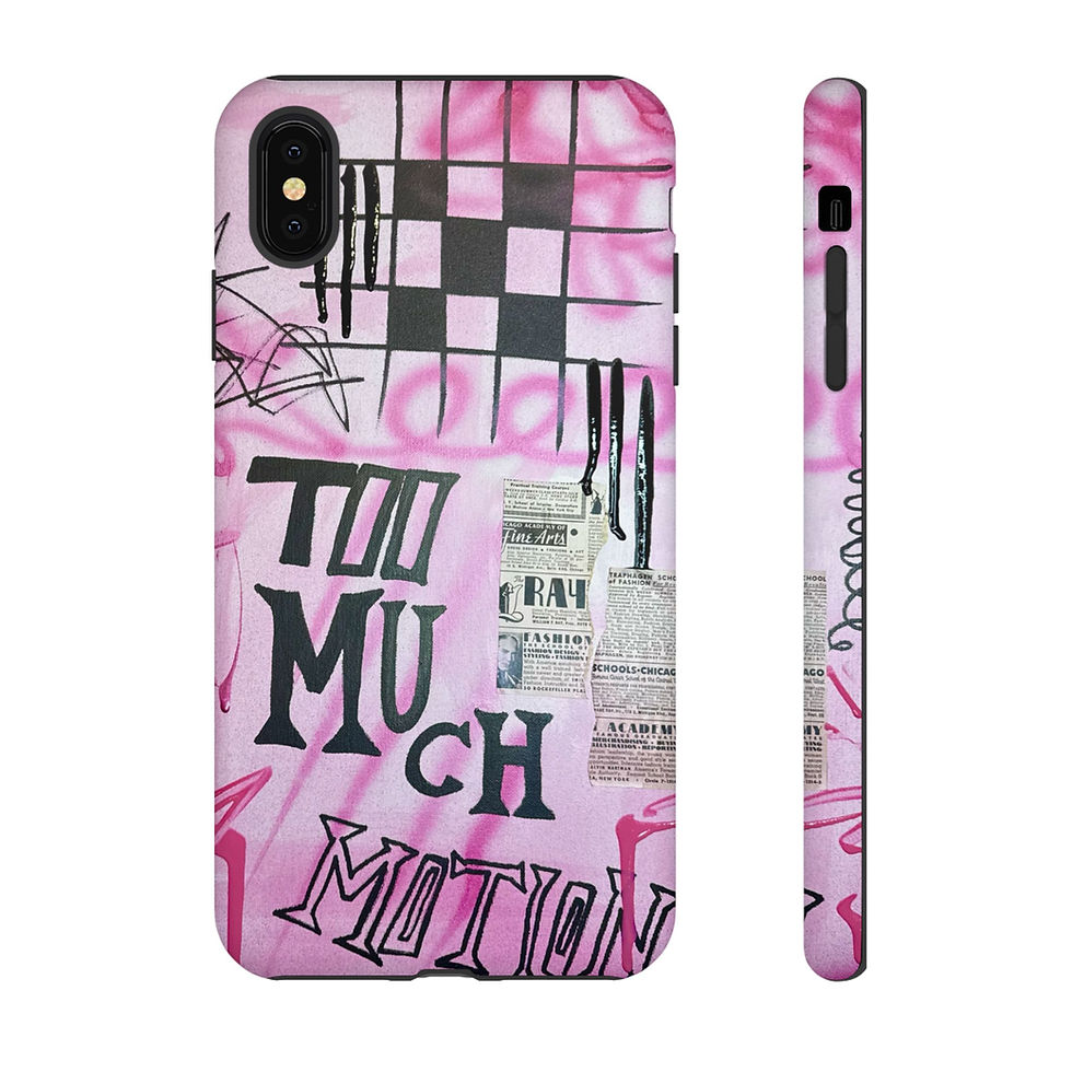 Thumbnail: “too much motion" airbrush iPhone case