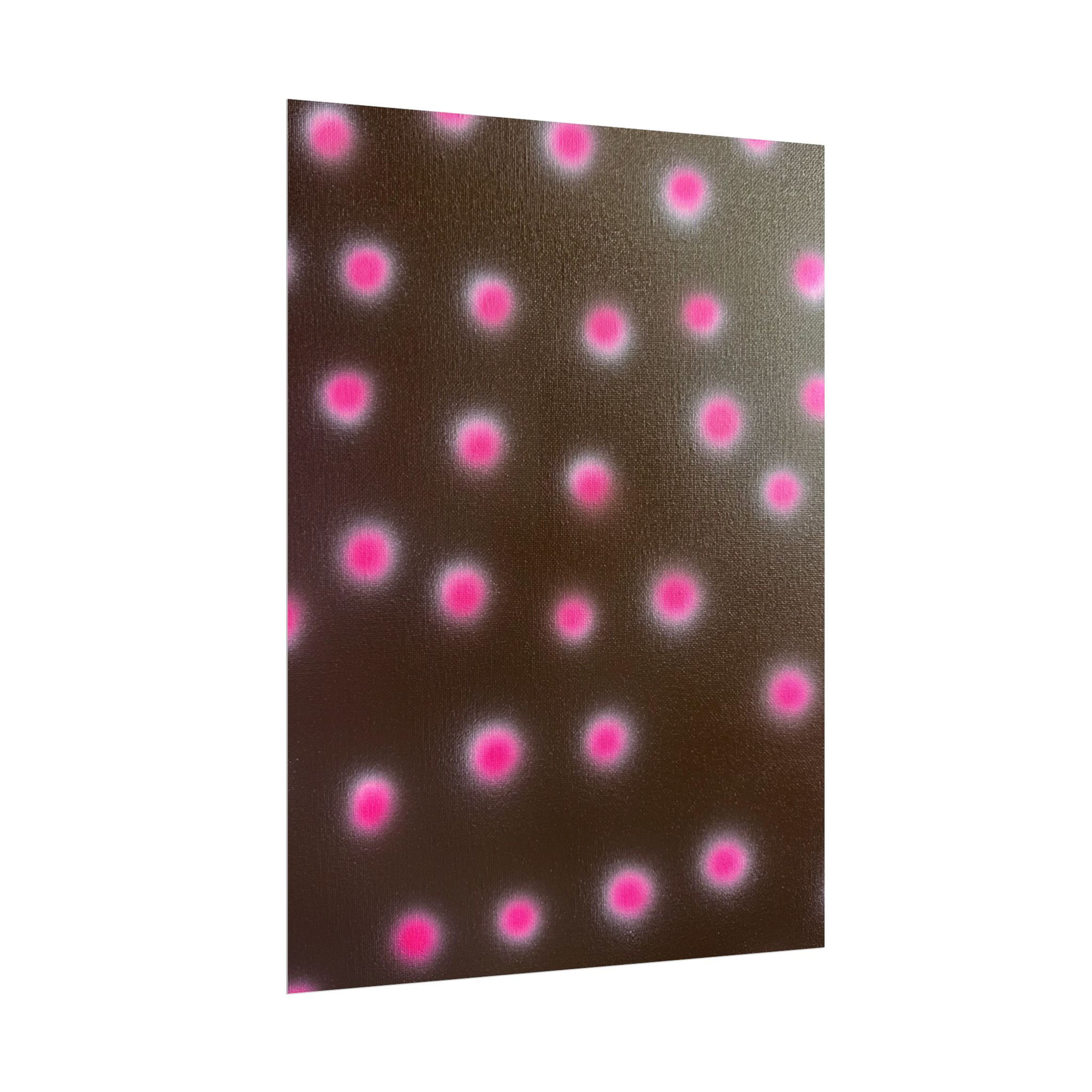 "cherry mocha polka dot" airbrush rolled print