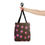 Thumbnail: "cherry mocha polka dot" airbrush tote bag