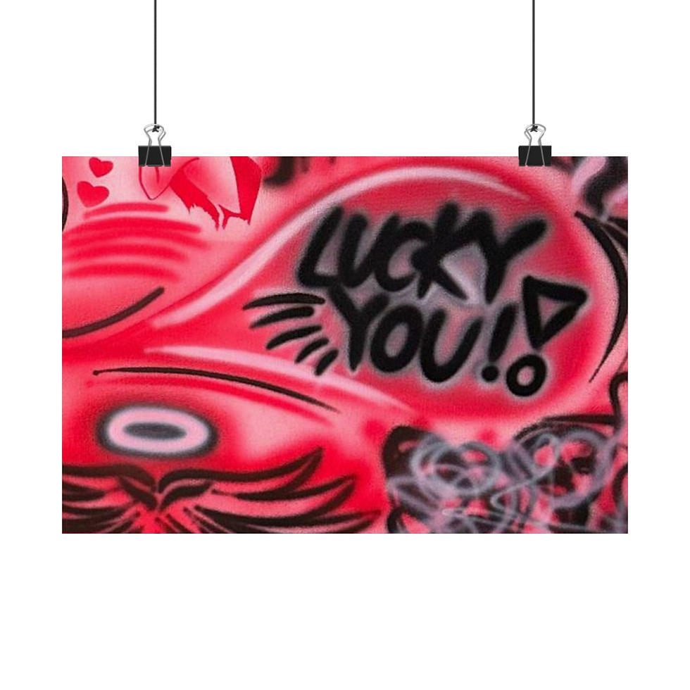 Thumbnail: "lucky you! pt. 2" airbrush horizontal print