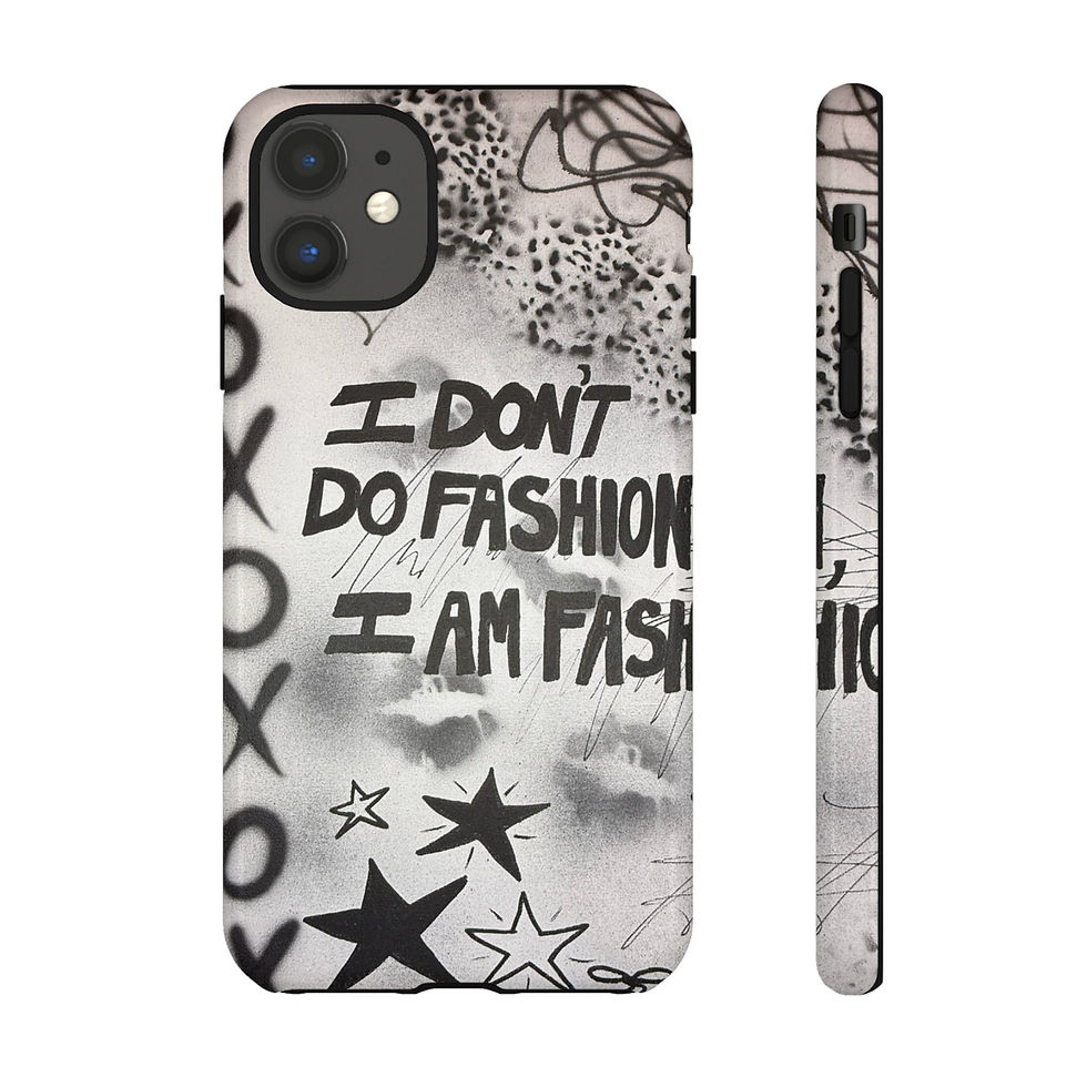 "i am fashion" airbrush iPhone case
