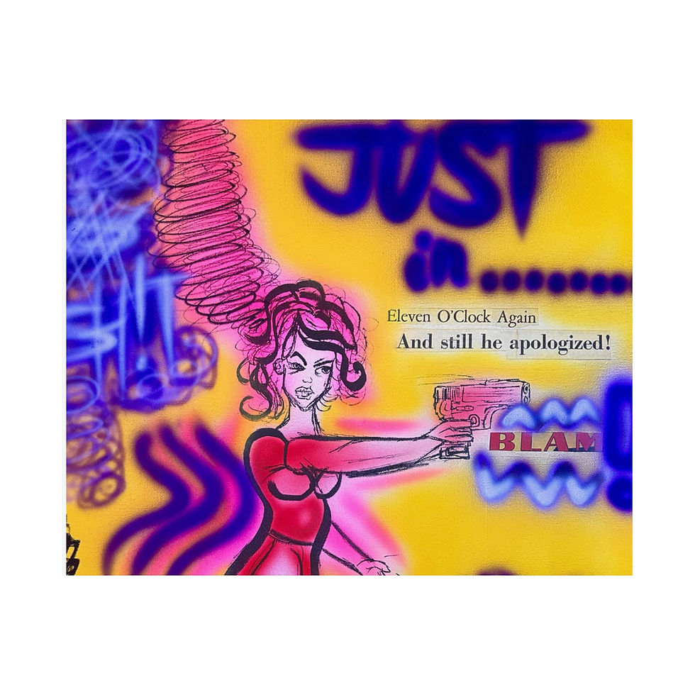 Thumbnail: "spiraling thoughts" airbrush horizontal print
