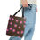 Thumbnail: "cherry mocha polka dot" airbrush tote bag