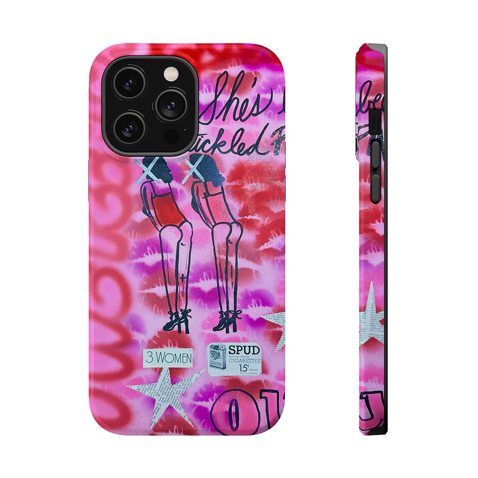 Thumbnail: MagSafe "tickled pink" airbrush iPhone case 