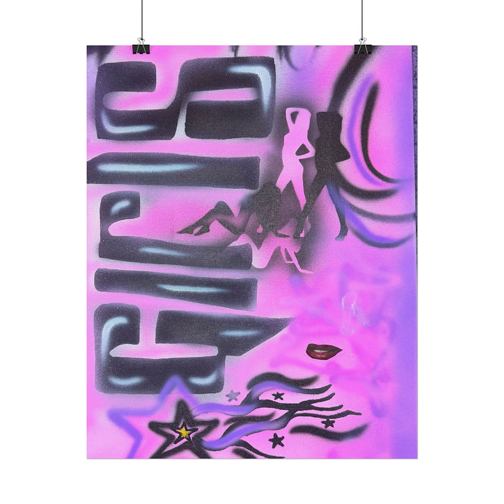 Thumbnail: "neon nights" airbrush rolled print