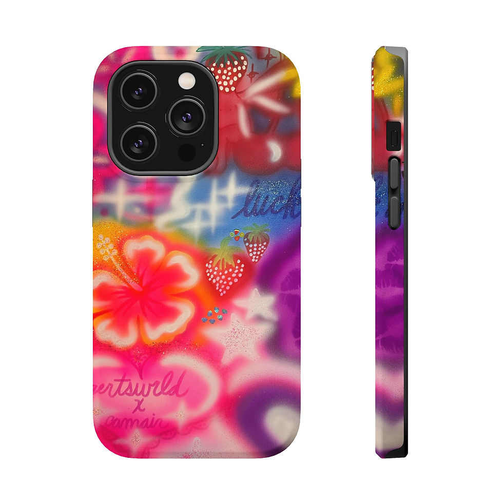 Thumbnail: MagSafe "luck & luv" airbrush iPhone case 