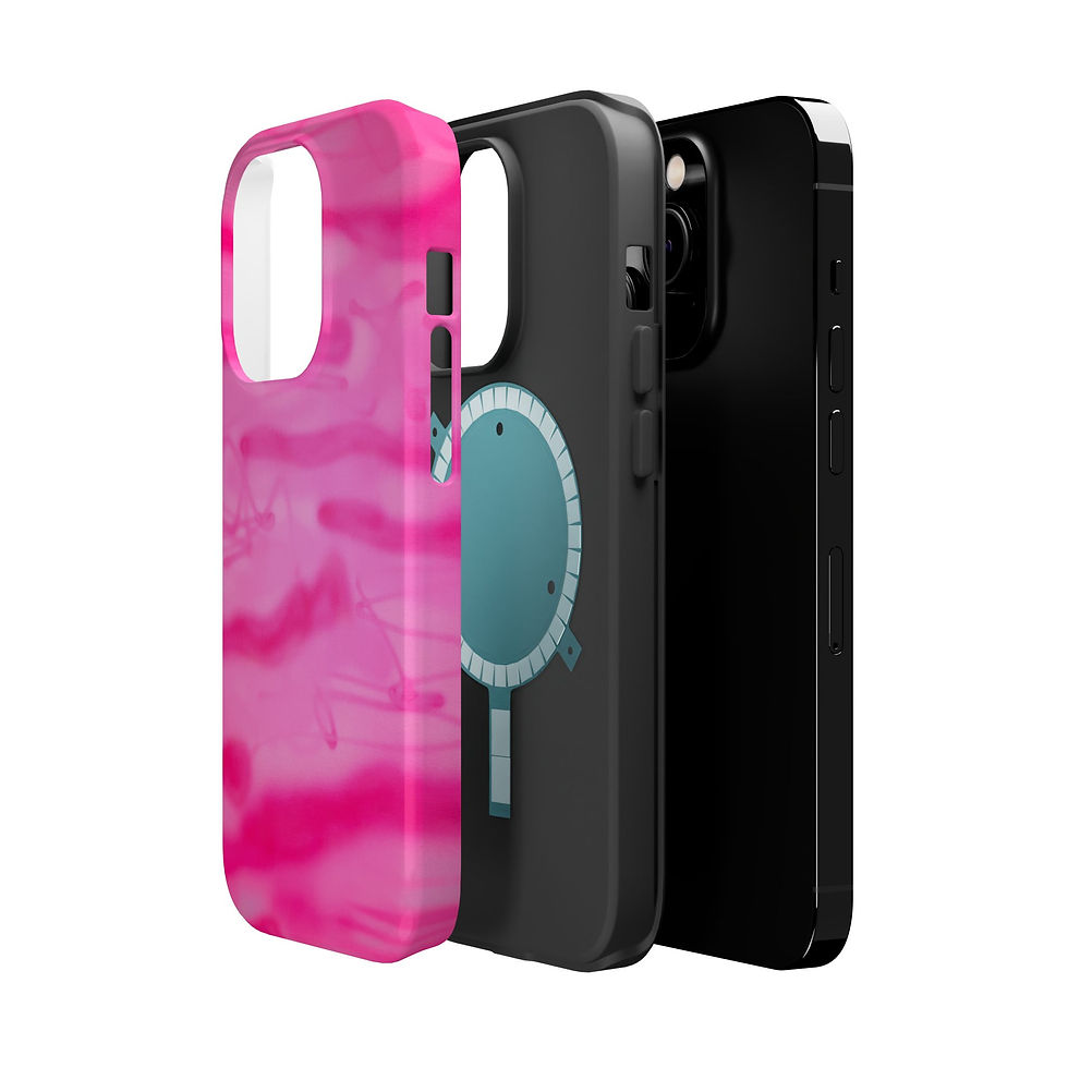 Thumbnail: MagSafe "pink camo" airbrush iPhone case
