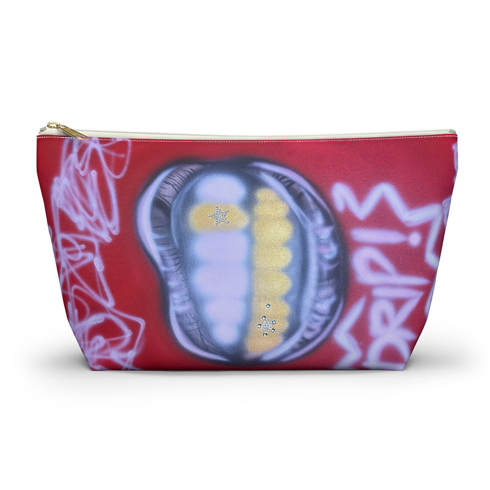 Thumbnail: "tooth drip" airbrush makeup pouch