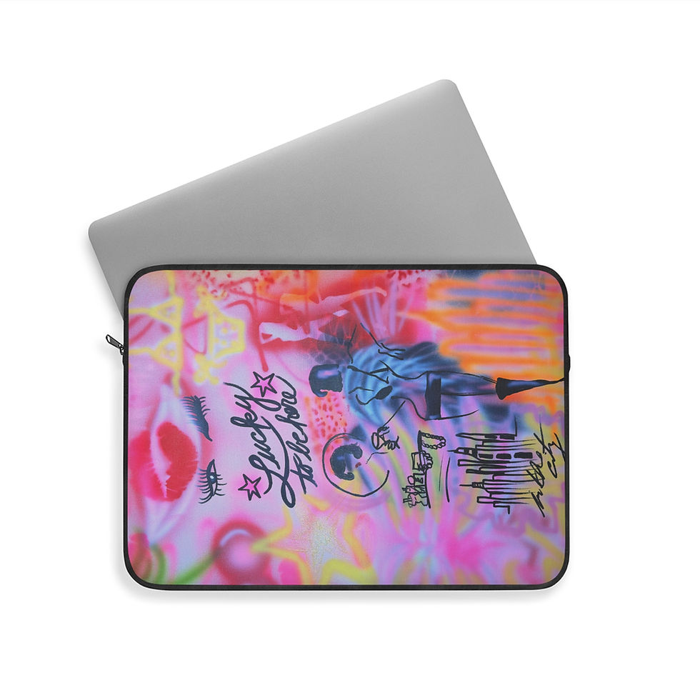 Thumbnail: "spring in the city" airbrush laptop sleeve