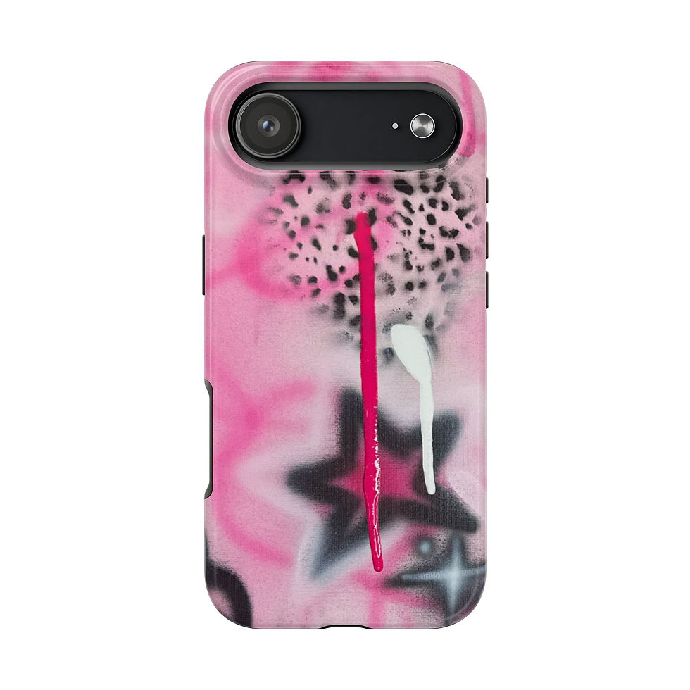 Thumbnail: "pink cheetah" airbrush iPhone case