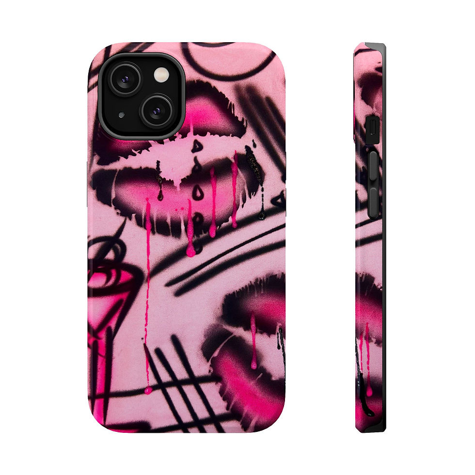 MagSafe "glossy pout" airbrush iPhone case