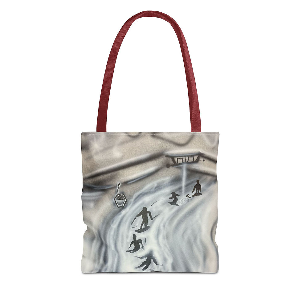 Thumbnail: "arctic avalnache" airbrush tote bag