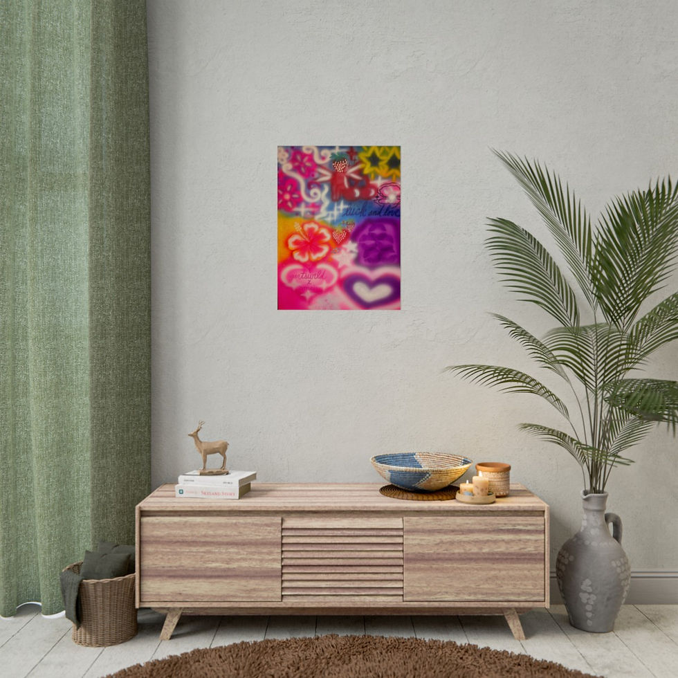 Thumbnail: "luck & luv" airbrush rolled print